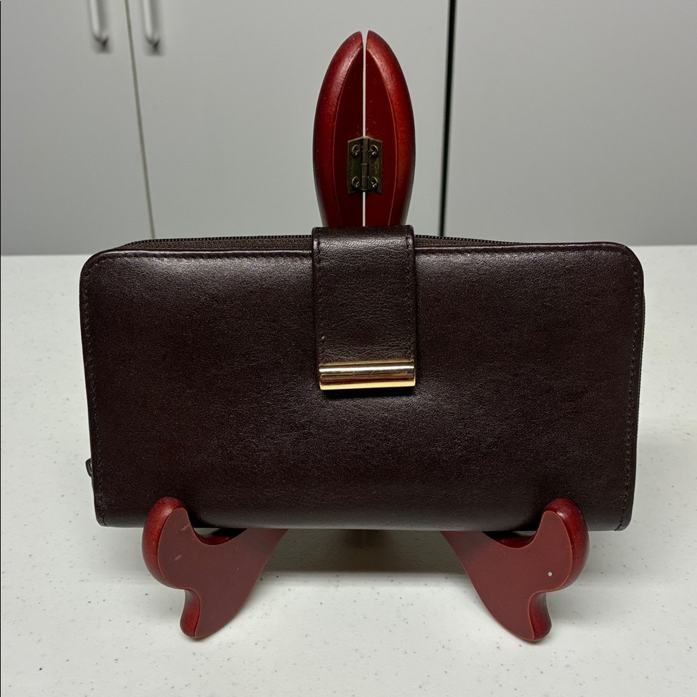 Rolf’s Brown Genuine Leather Checkbook Organizer Wallet